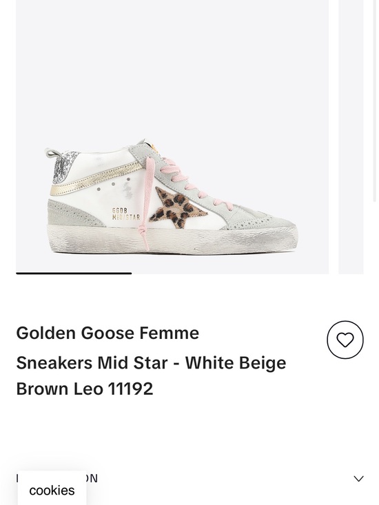 Golden Goose Shoes - Golden Goose Mid Star Sneakers - White, Beige, Brown Leopard & Pink Laces